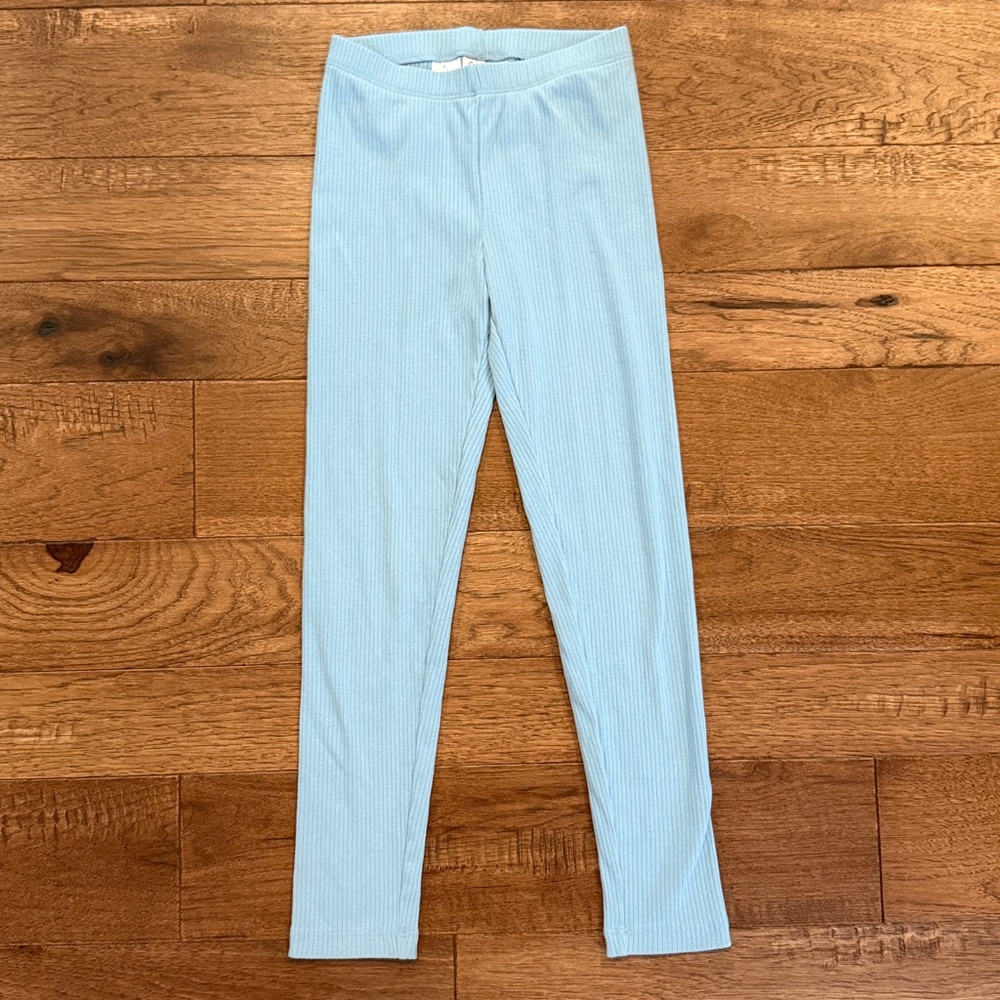Cat & Jack Girls Light Blue Ribbed Leggings - Size M (8)